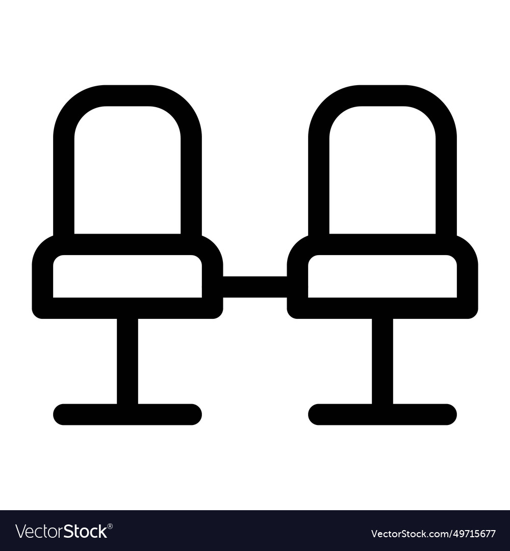 Seating for comfort during short-term waits Vector Image