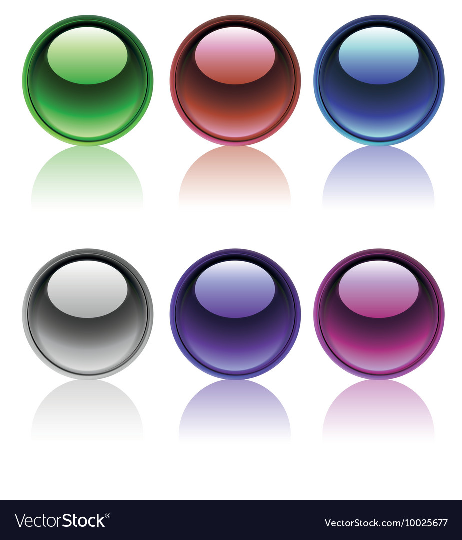 Set of glossy buttons