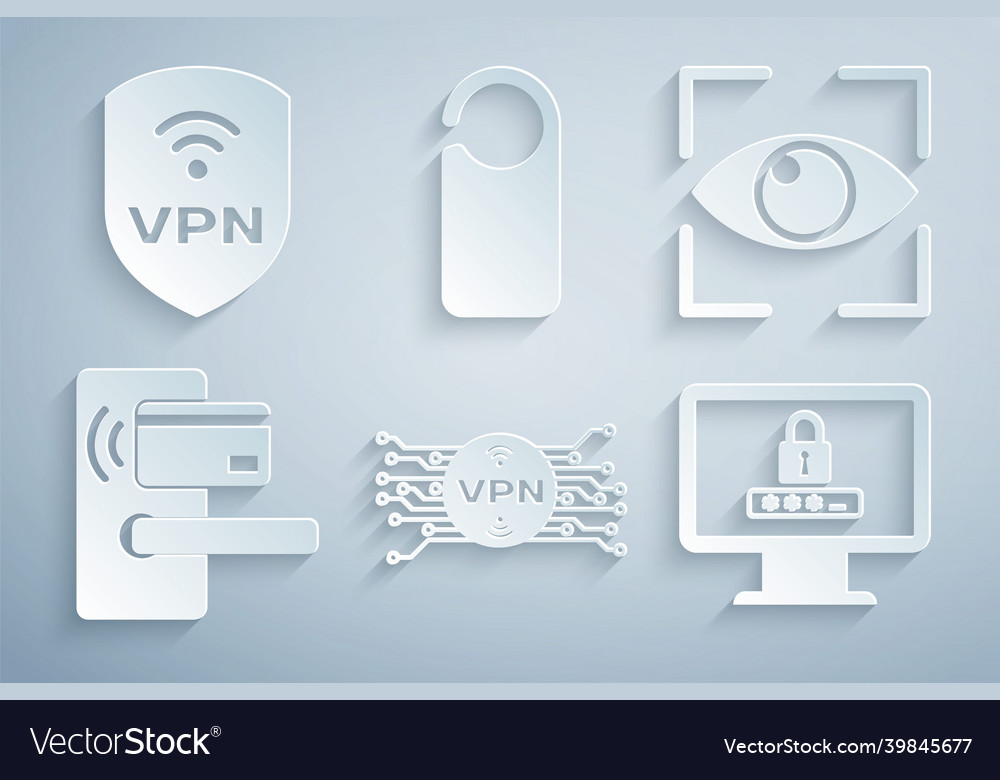 Set vpn with microchip circuit eye scan digital