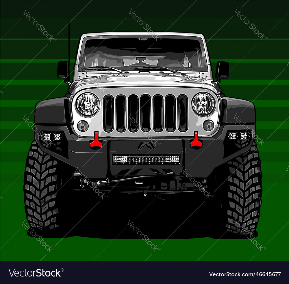 Suv car template for graphic design Royalty Free Vector