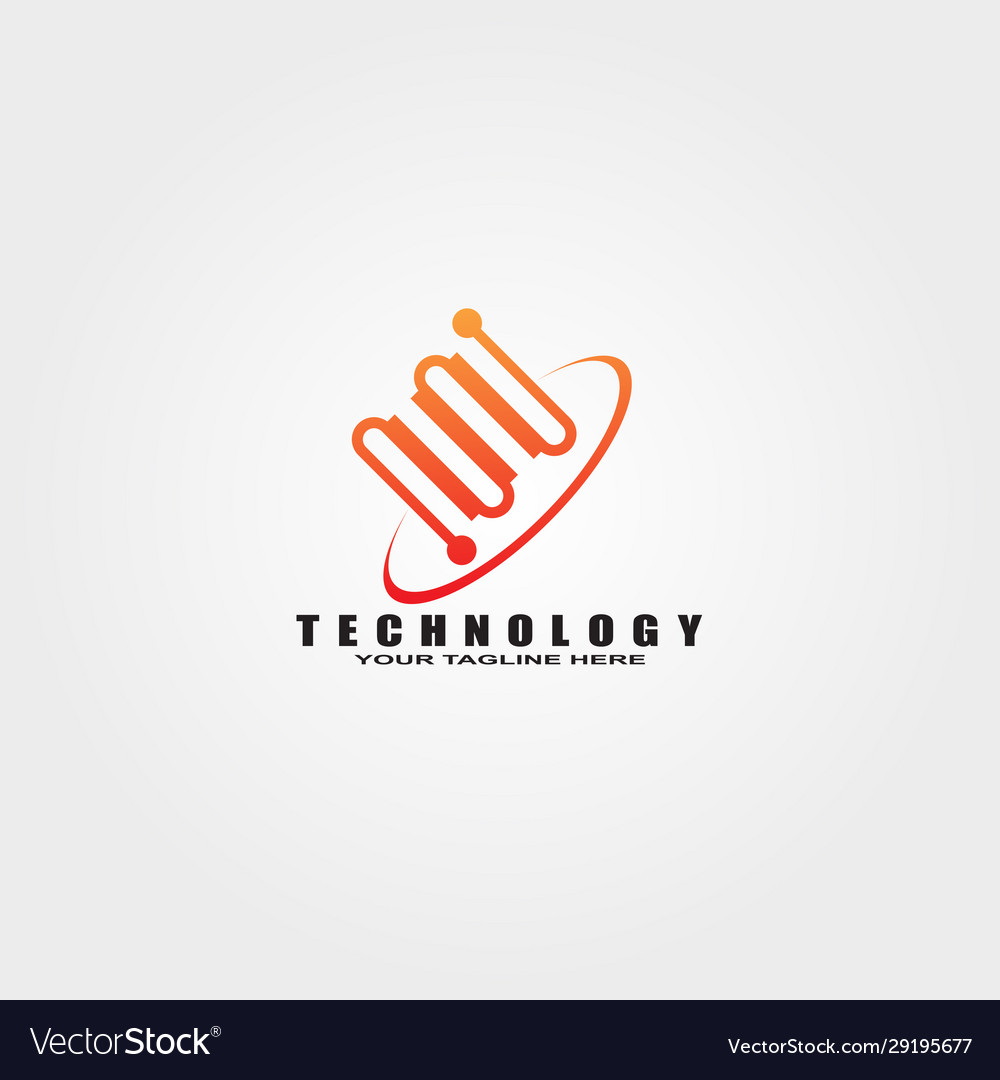 Technology logo template for business