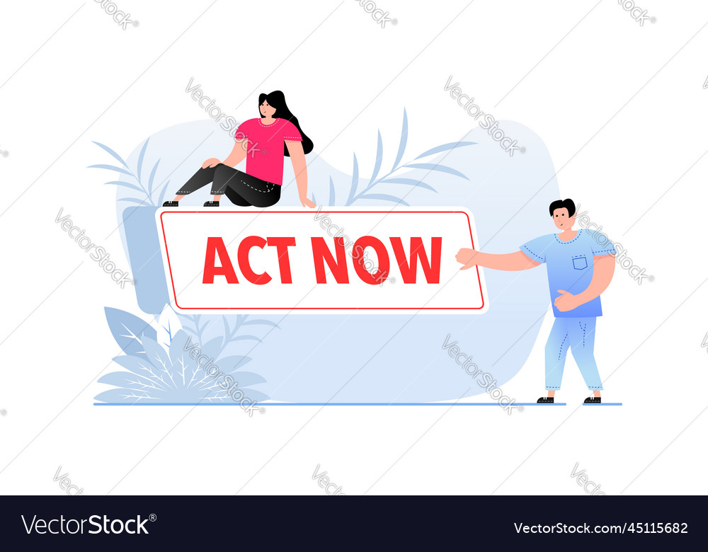Act now button with cursor pointer click vector image Act now button with cursor pointer click