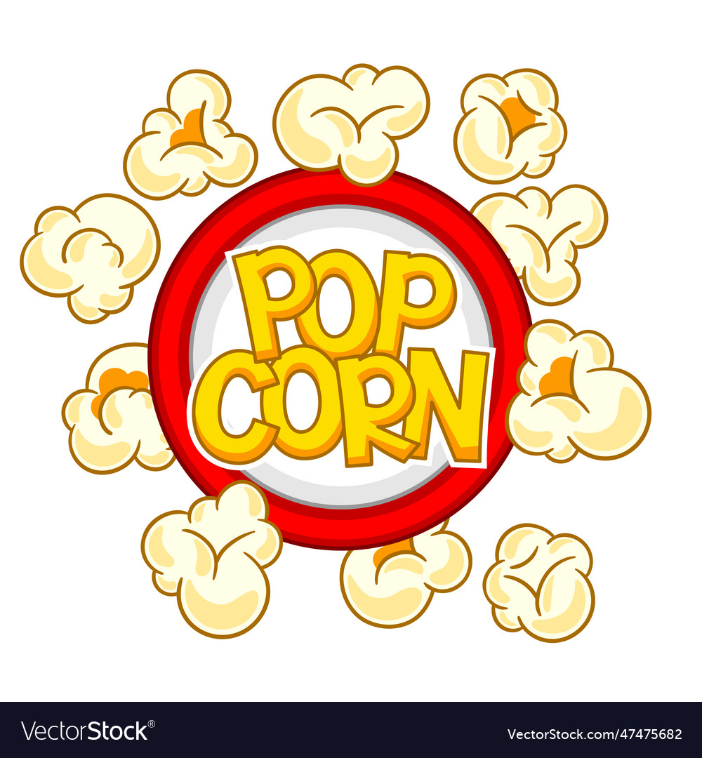 Background with popcorn image of snack food Vector Image