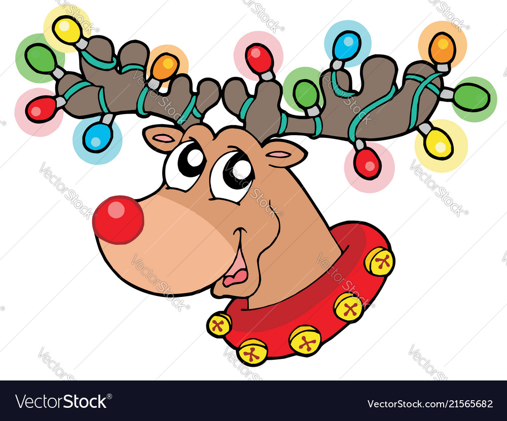 cute reindeer in christmas