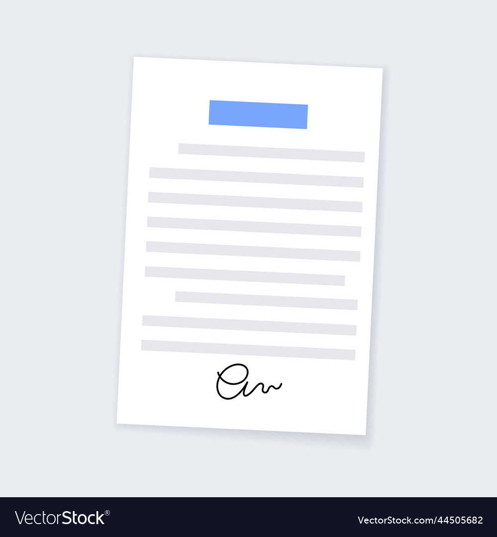 Document Paper with Signature