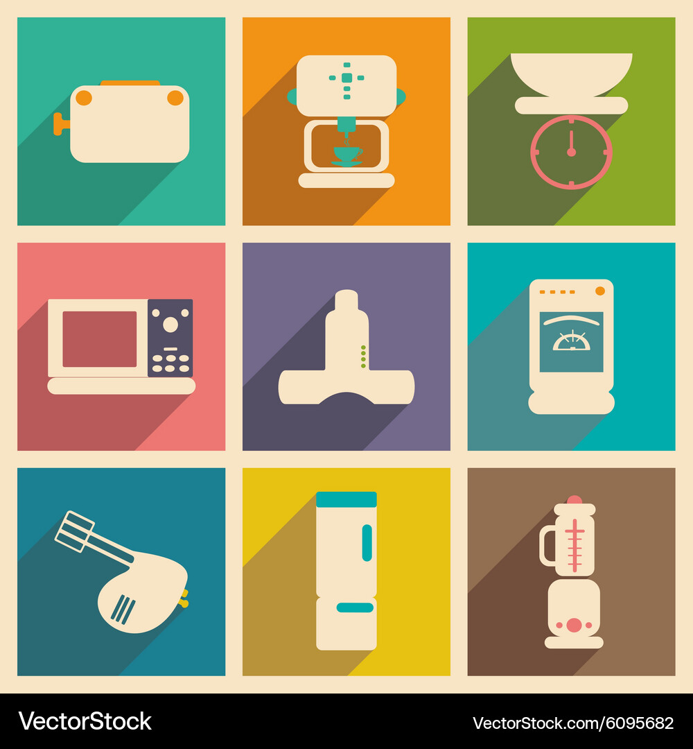 Flat with shadow concept and mobile application Vector Image