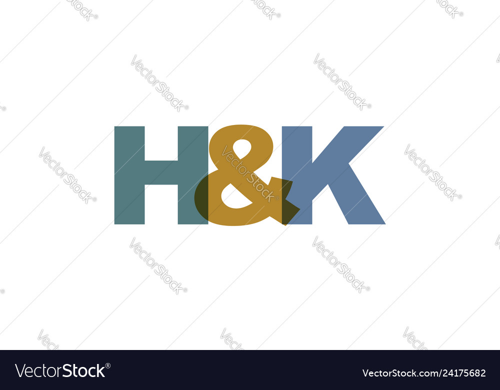 Hk phrase overlap color no transparency concept Vector Image Hk phrase overlap color no transparency concept