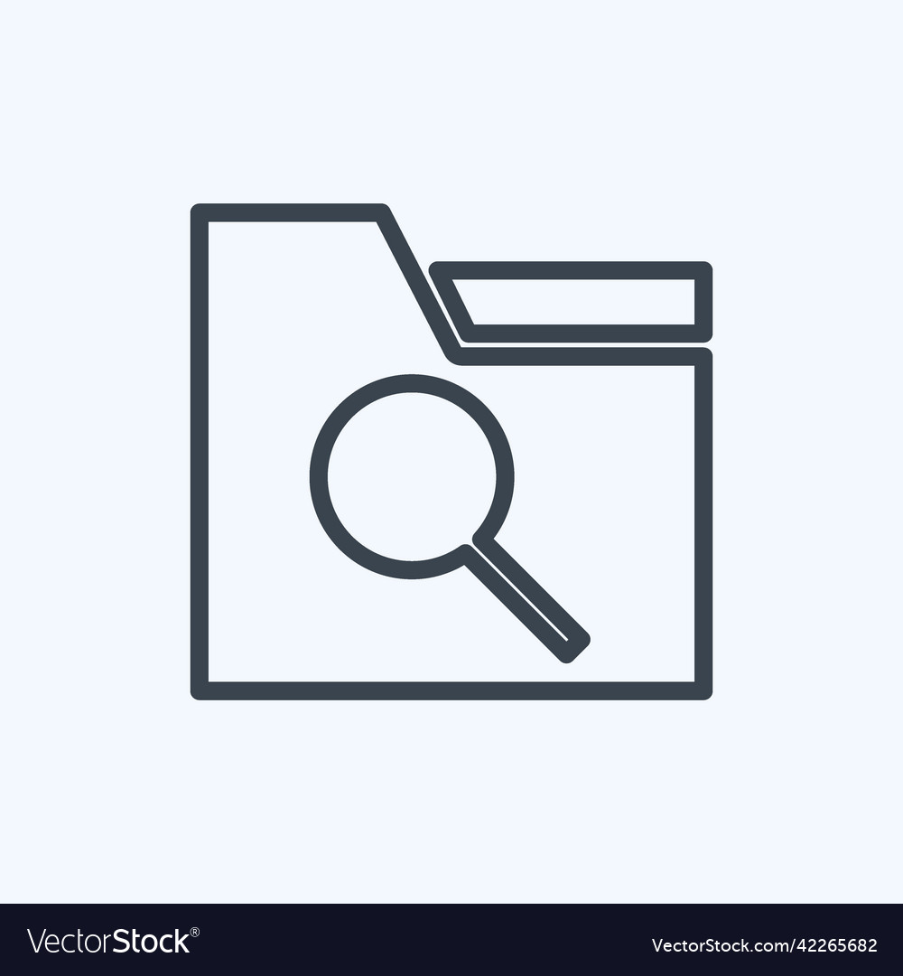 Icon search folder suitable for user interface vector image Icon search folder suitable for user interface