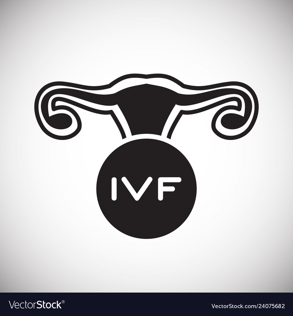 Ivf icon on background for graphic and web design