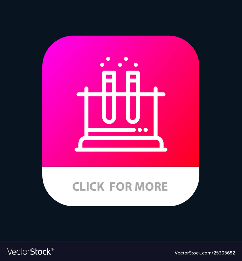 Lab test tube science mobile app button android
