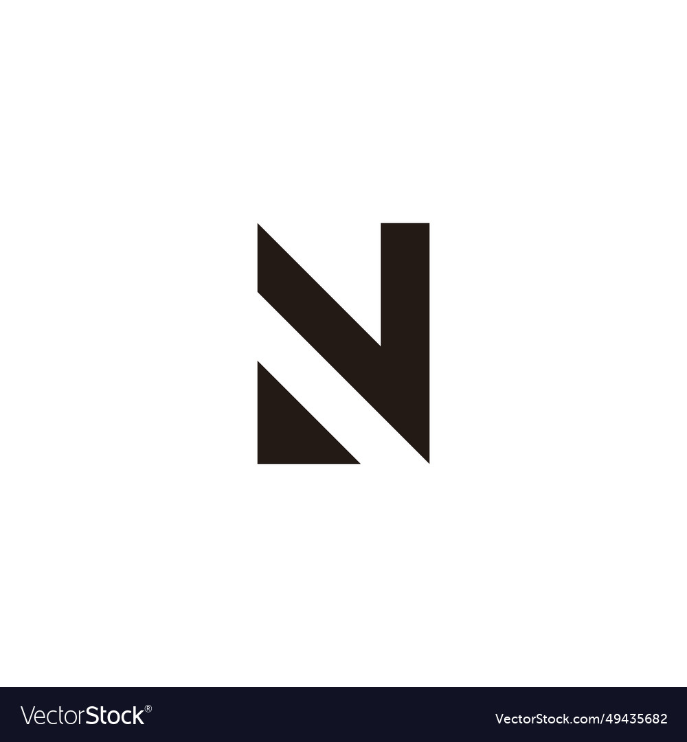 Letter vn nv v n geometric symbol simple logo Vector Image