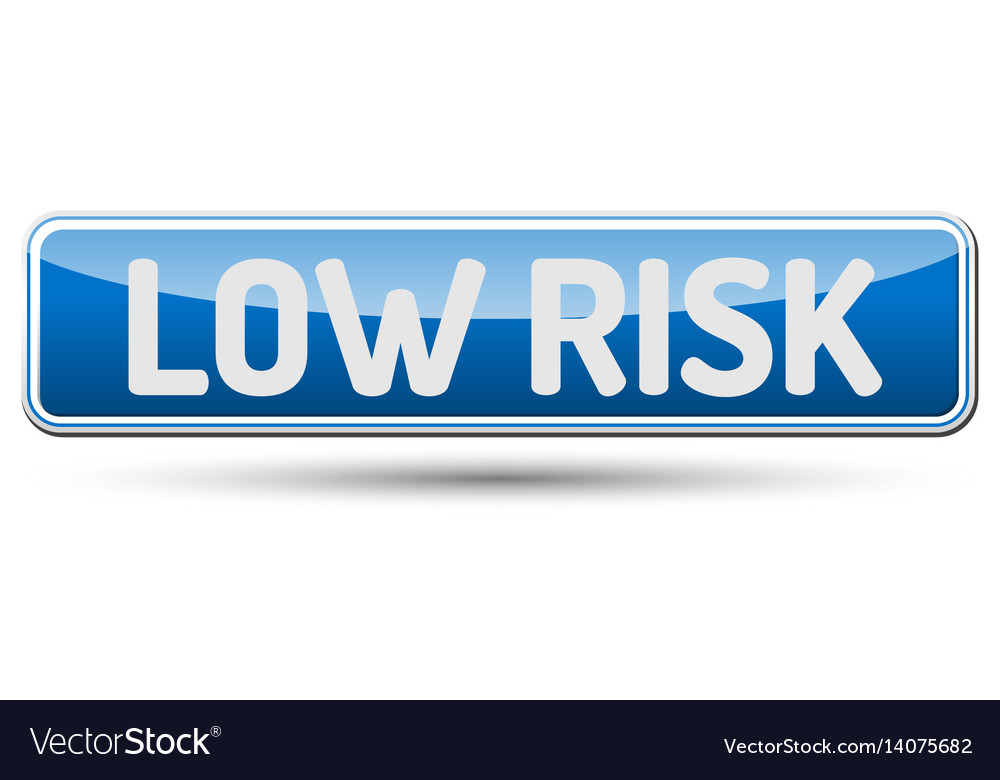 Low risk - abstract beautiful button with text