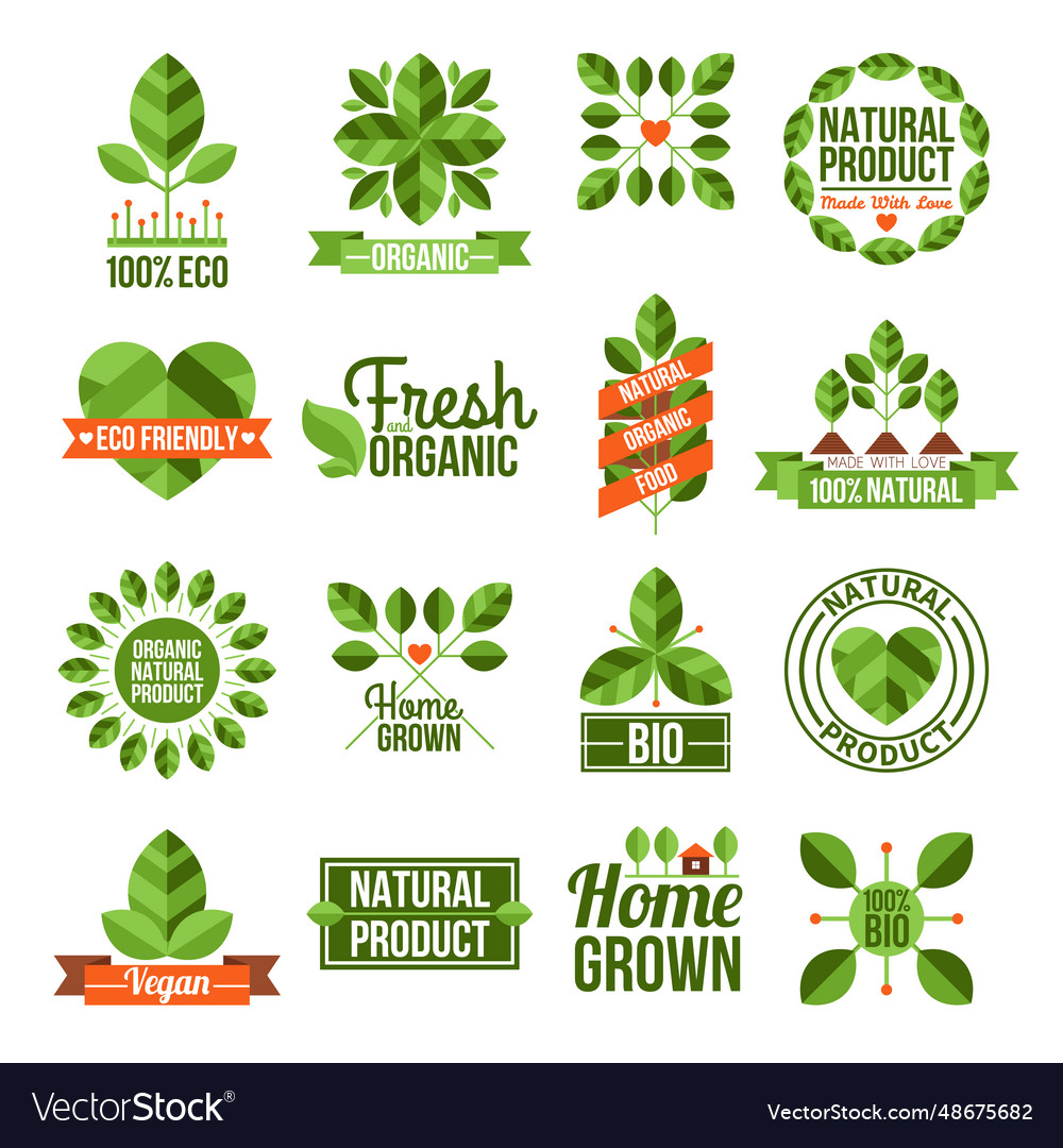 Organic and natural labels set