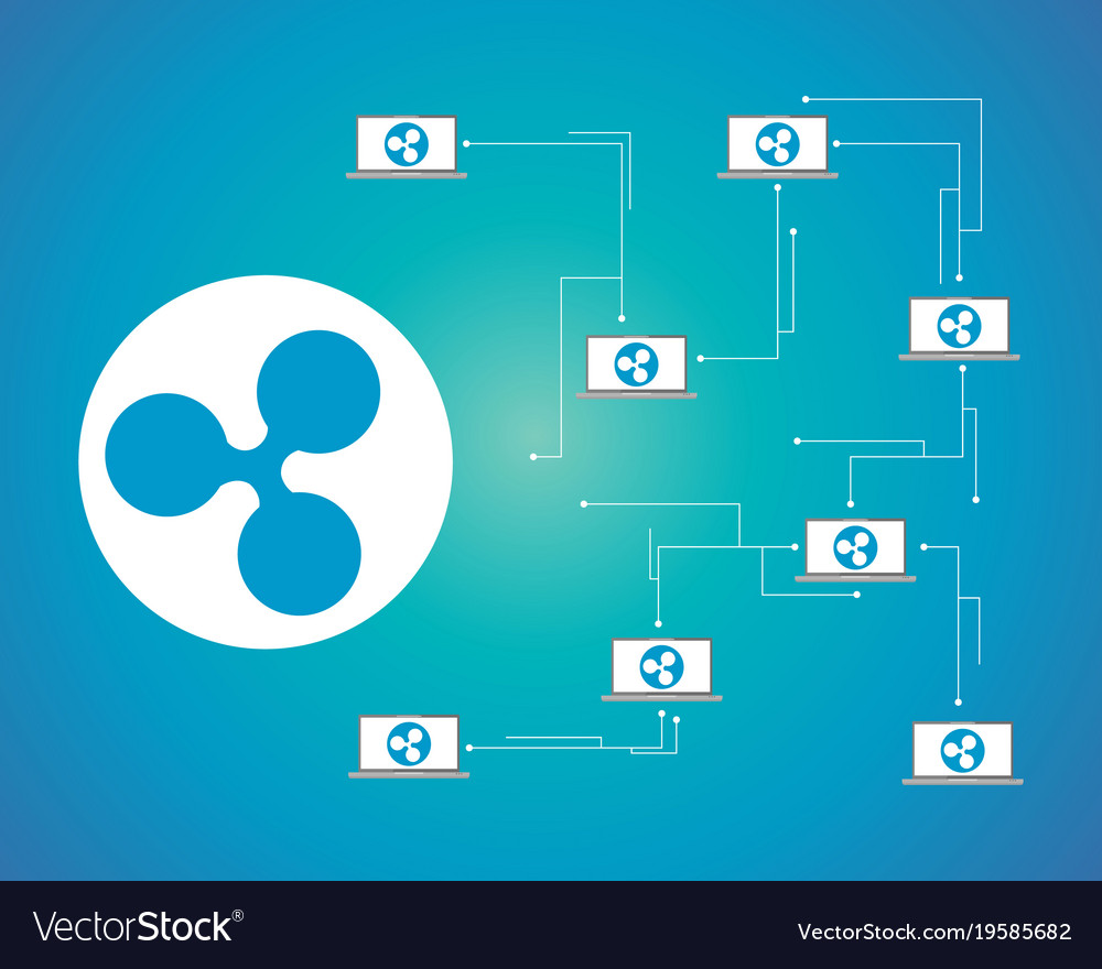 Ripple connection blockchain background style