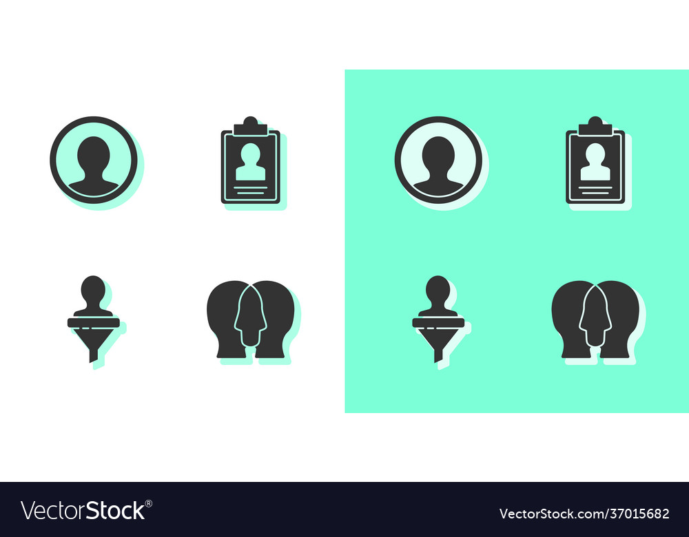 Set project team base create account screen head vector image Set project team base create account screen head