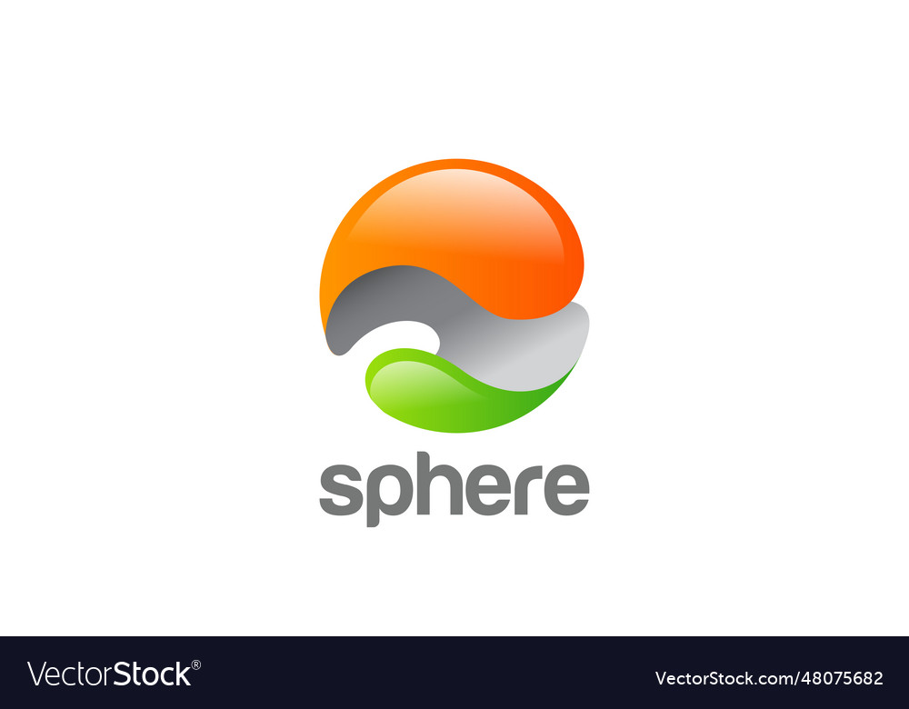 Sphere abstract logo design template