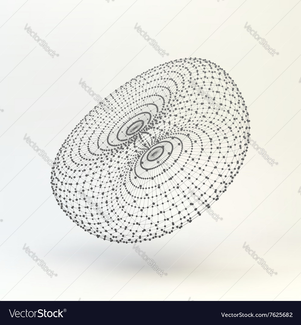 Torus molecular lattice connection structure 3d