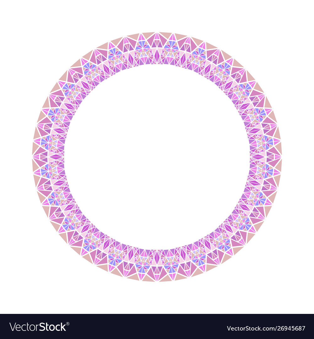 Abstract colorful round frame - polygonal element