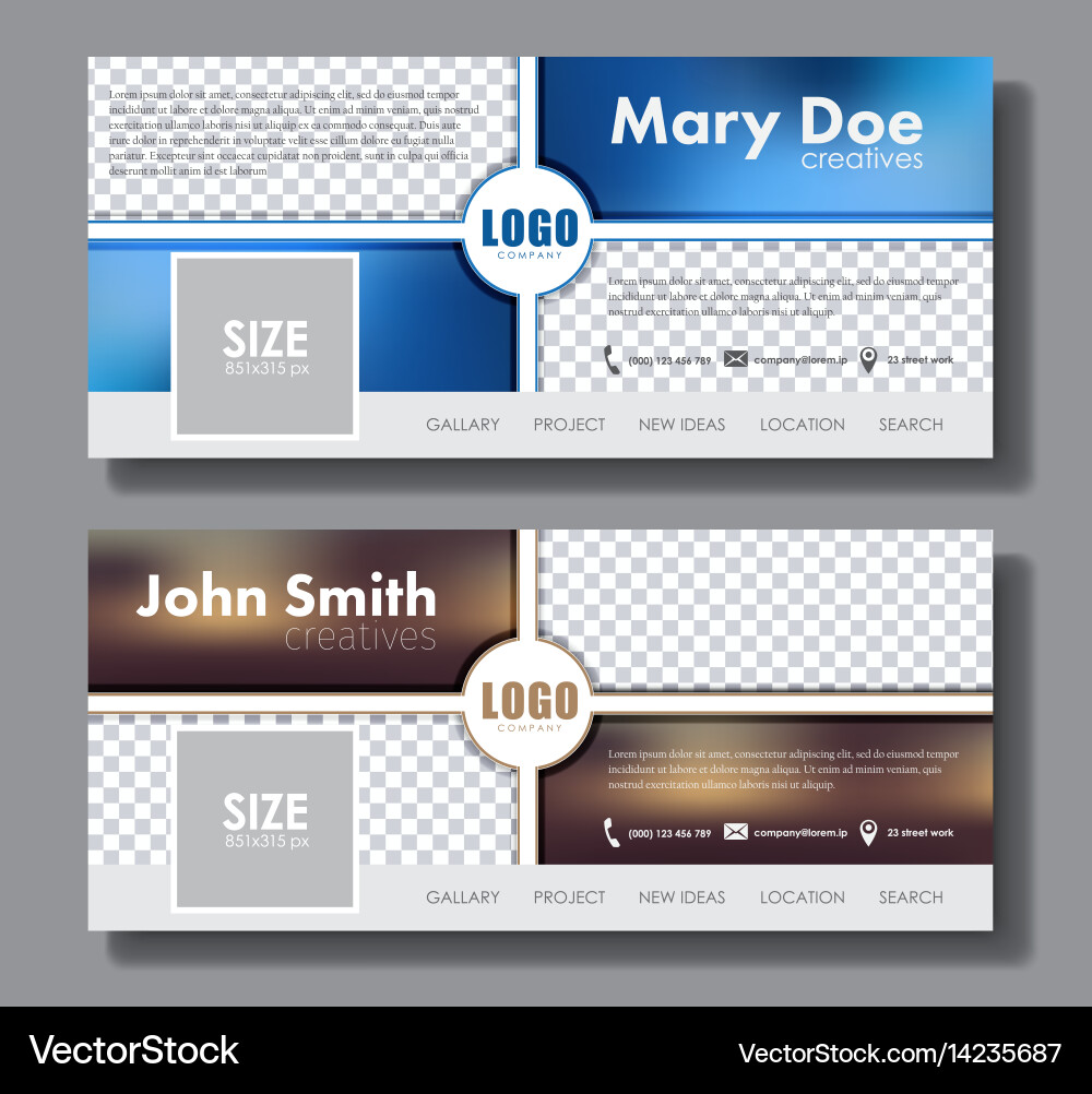 Banner Design For The Social Network Royalty Free Vector