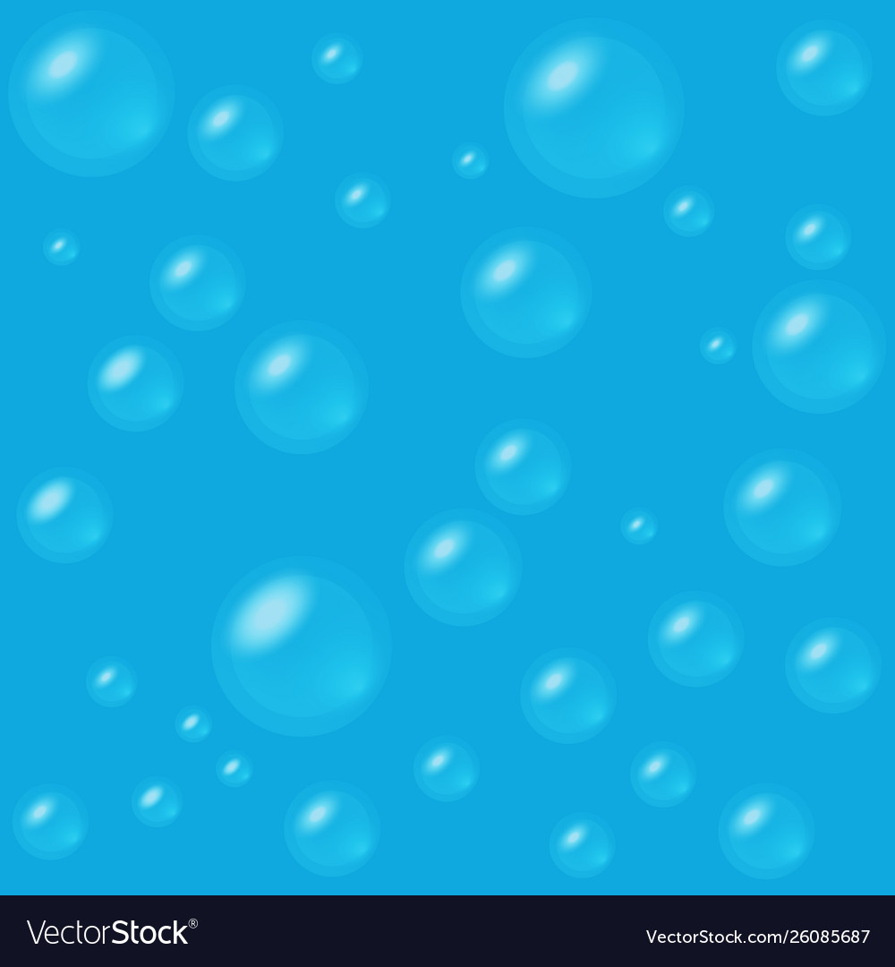 Bubbles on blue background seamless texture