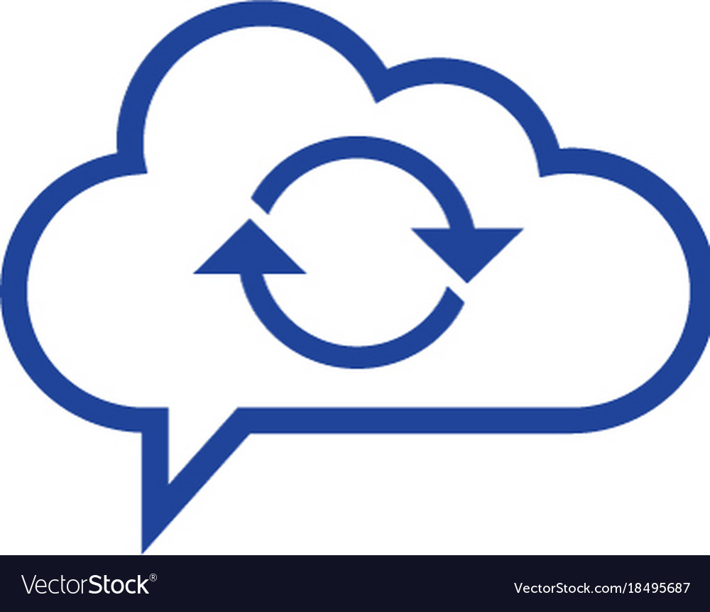 Cloud computing concept sync icon