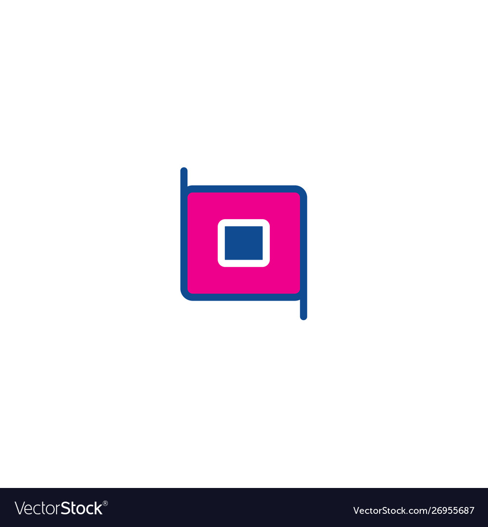 Crop color thin line icon for web vector image Crop color thin line icon for web