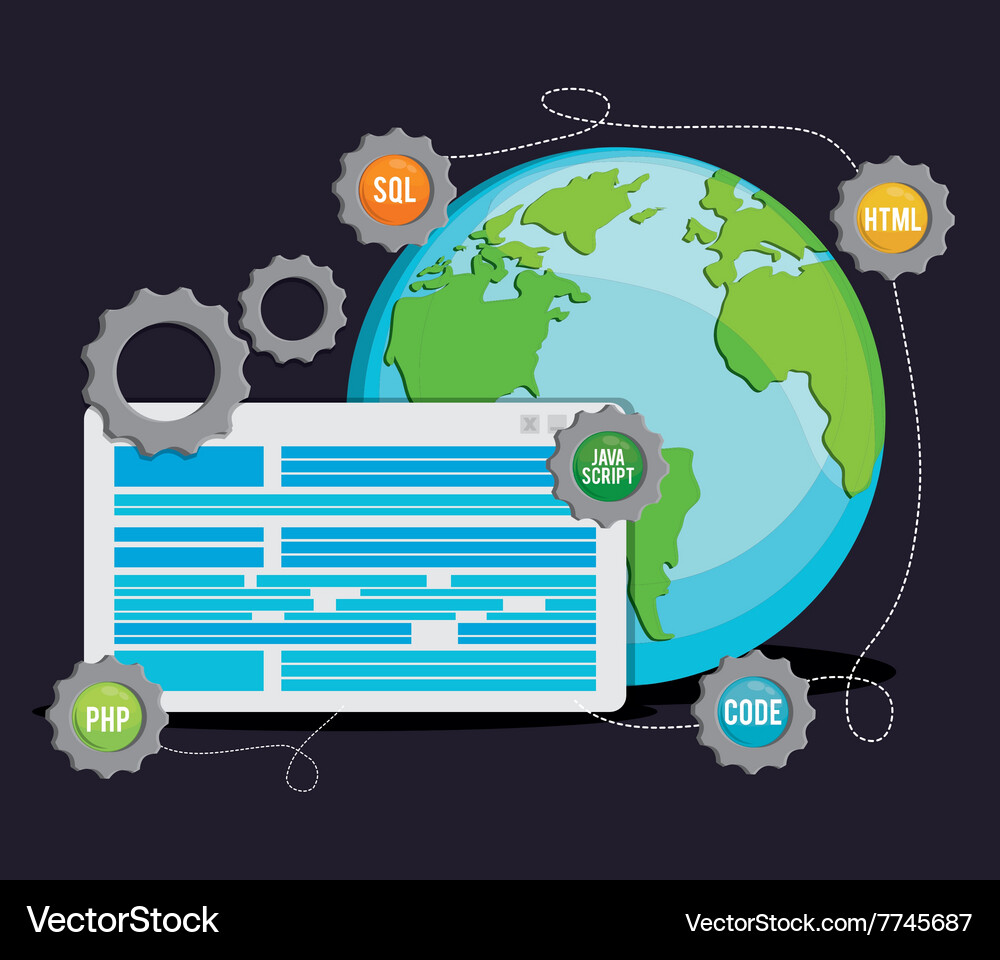 Developer icon design Royalty Free Vector Image