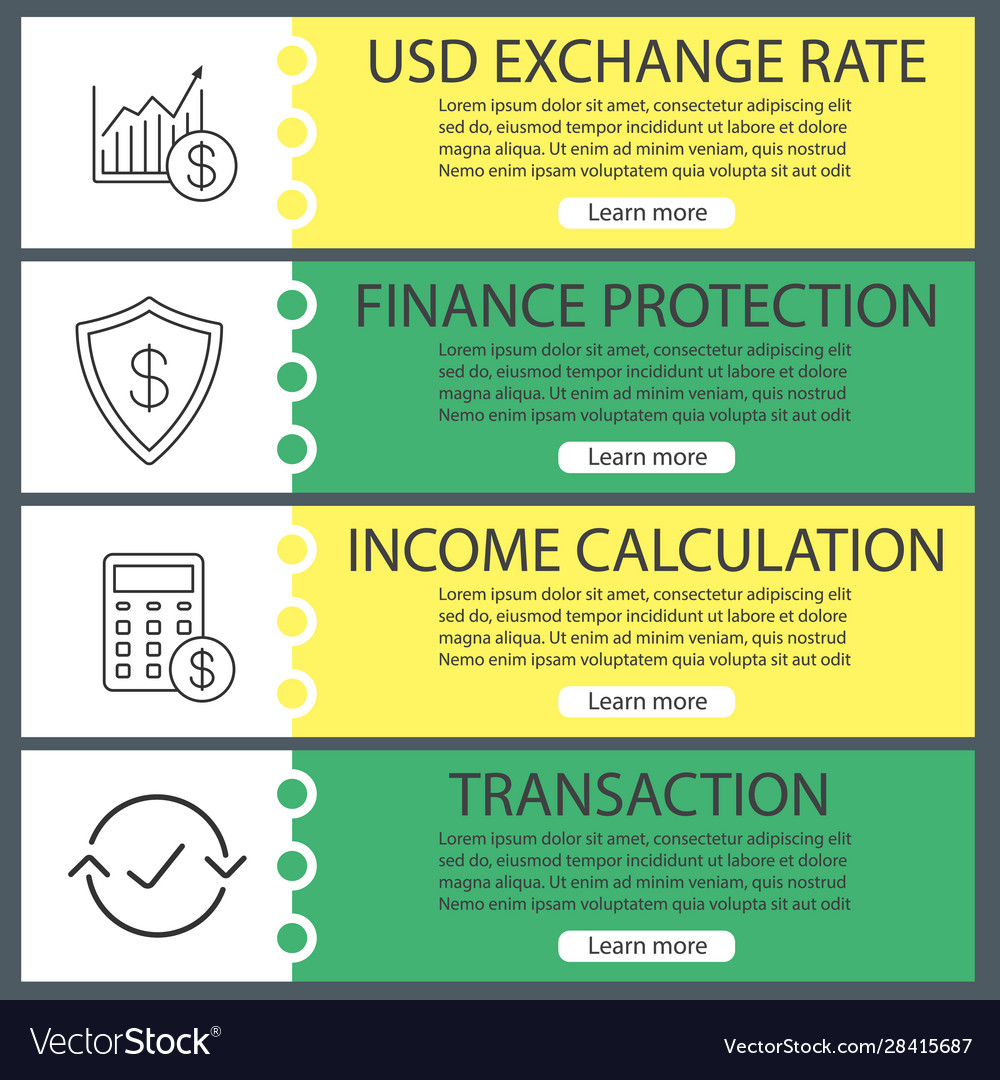 Economics web banner templates set