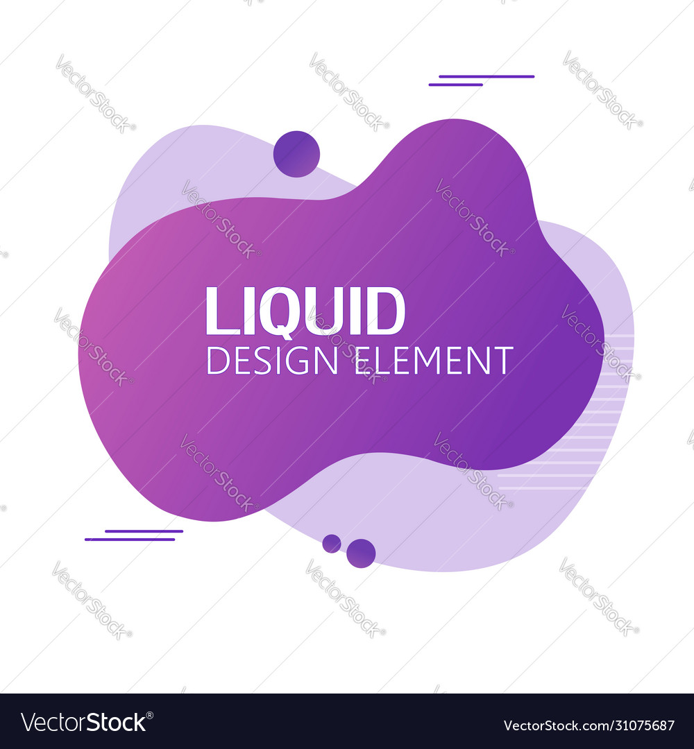 Fluid graphic element design background vector image Fluid graphic element design background