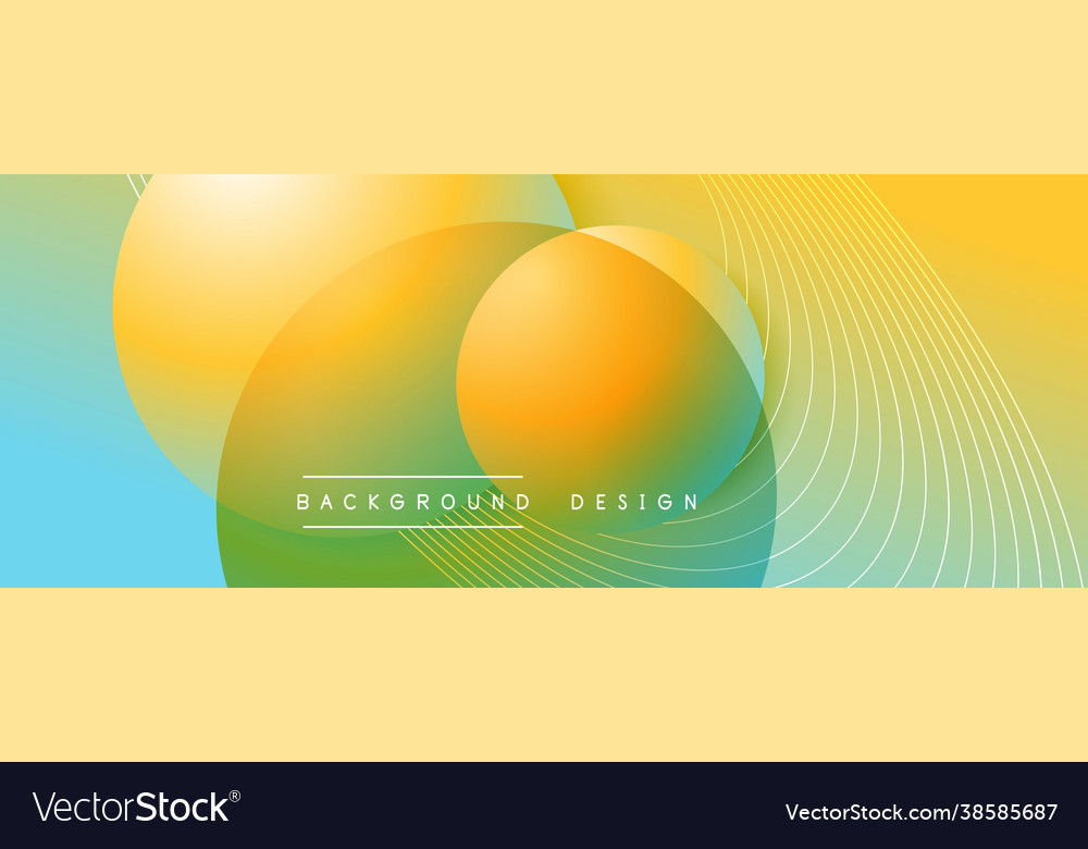 Gradient circles with shadows techno vector image Gradient circles with shadows techno