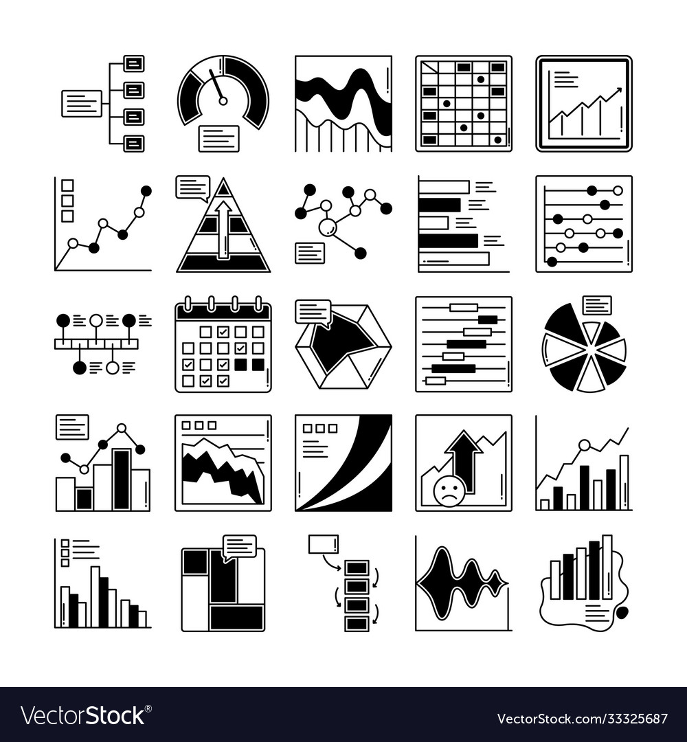 Graph icons set every single icon can easi