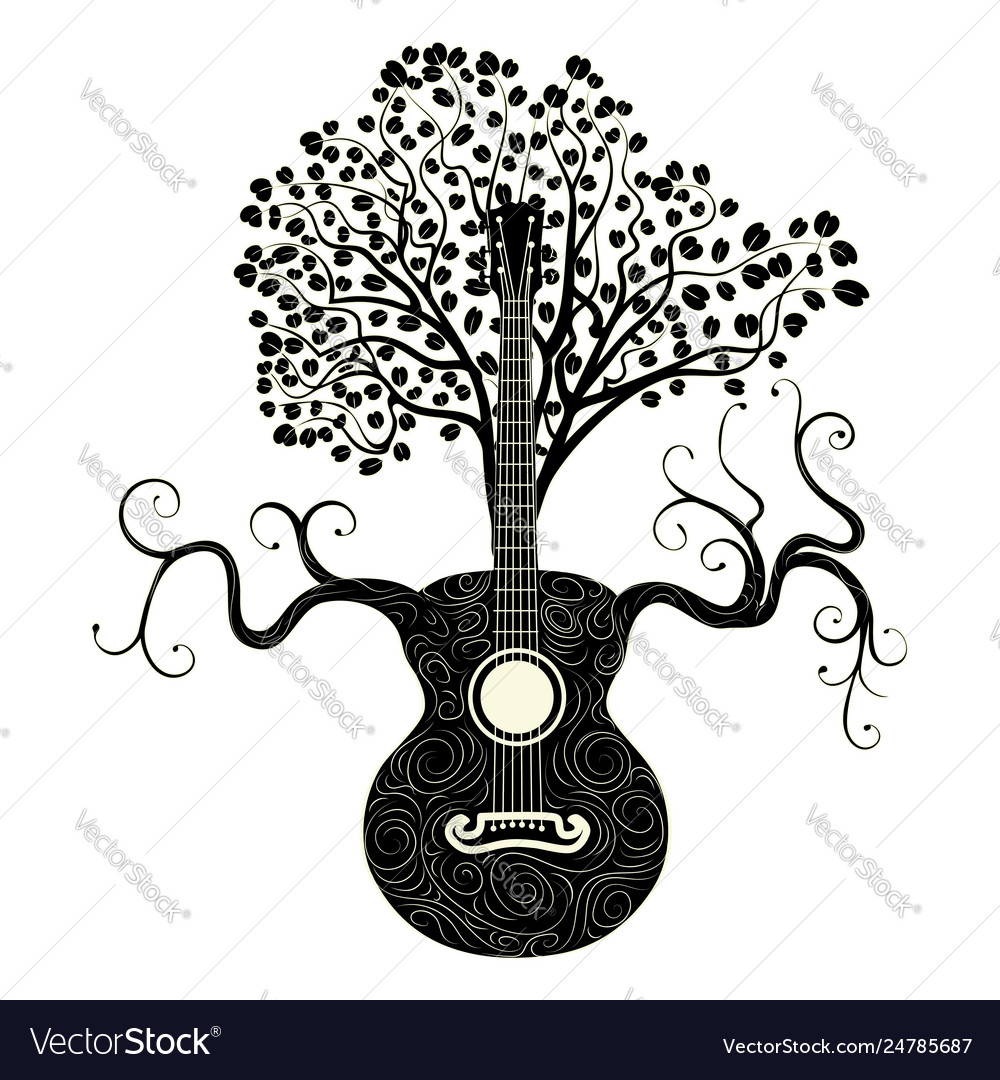 Retro guitar tree