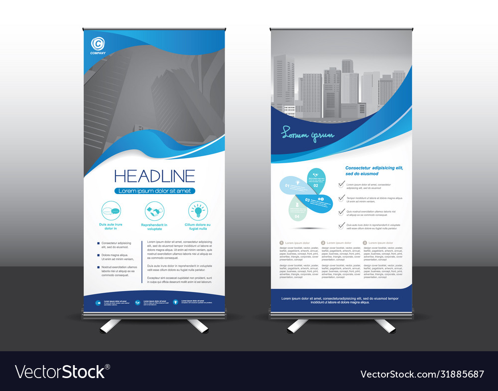 Rollup template designed for style applied vector image Rollup template designed for style applied