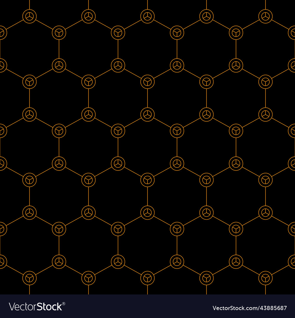 Seamless hexagons pattern honeycomb abstract vector image Seamless hexagons pattern honeycomb abstract