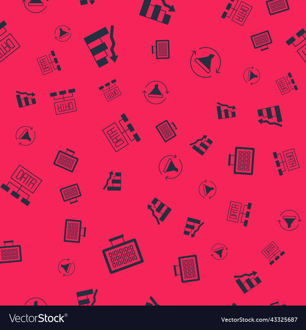 Set binary code financial growth decrease data vector image Set binary code financial growth decrease data