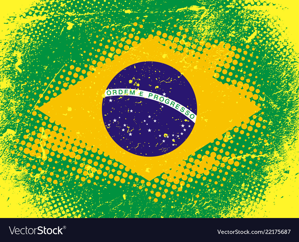 Texturelle Flagge von brazil