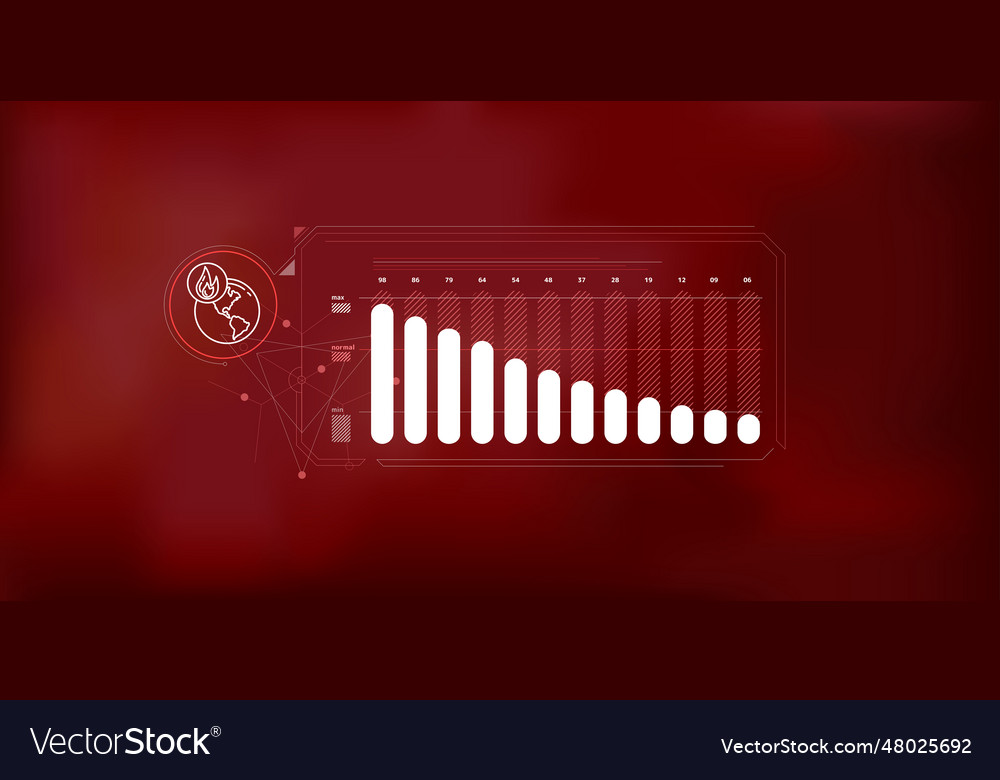 Abstract infographic of decline in global natural Vector Image