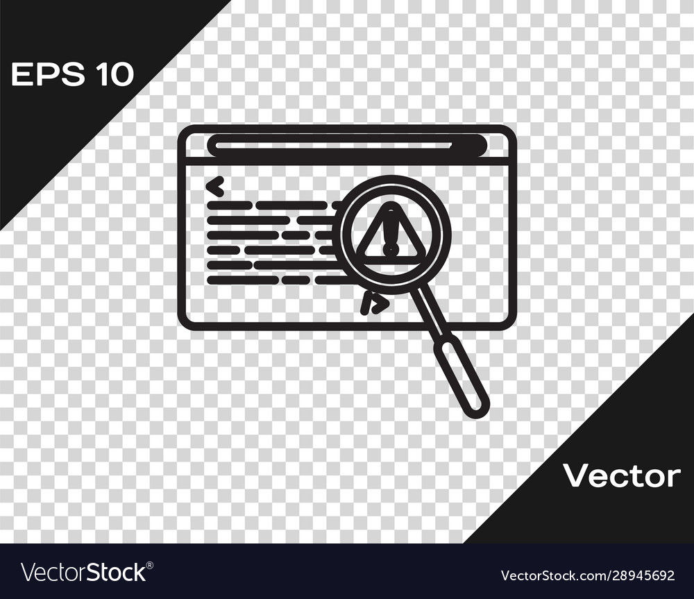 Black line system bug concept icon isolated vector image Black line system bug concept icon isolated