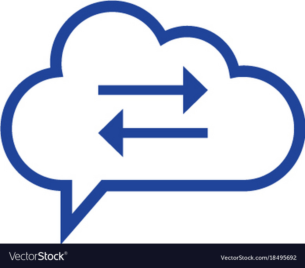 Cloud computing concept sync icon