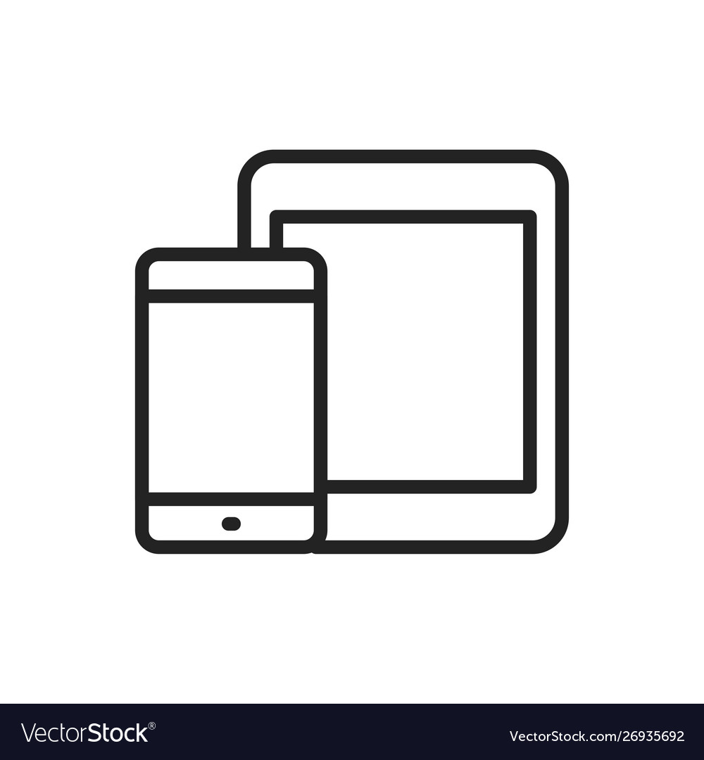 Device and technology web icons in line style