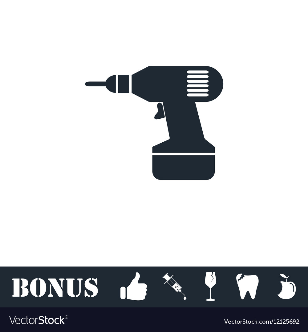Drill icon flat