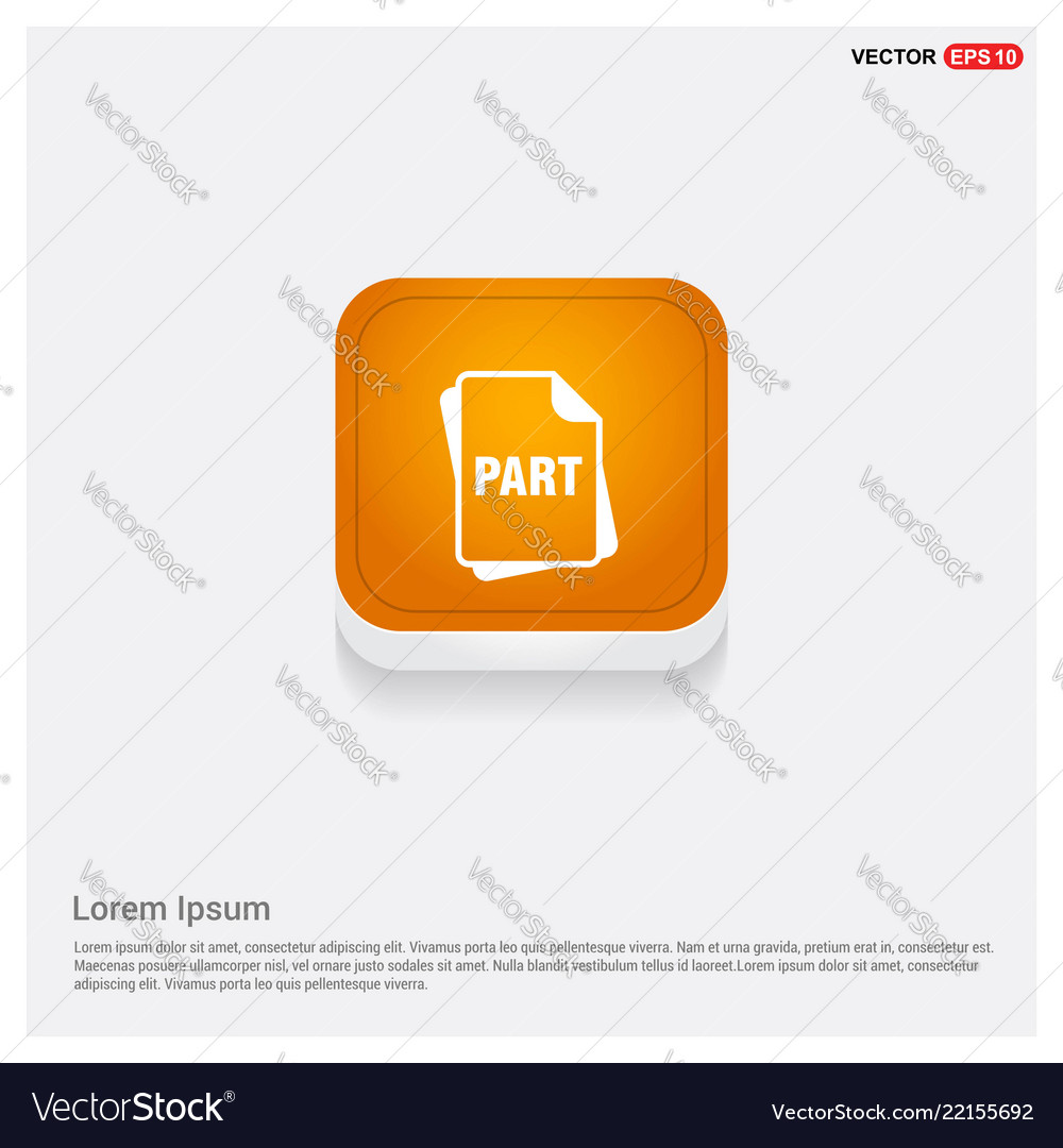 File type icons orange abstract web button