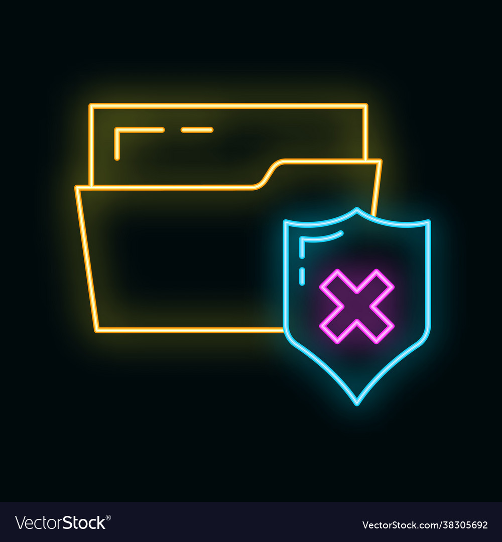 Folder online database computer cloud icon glow vector image Folder online database computer cloud icon glow