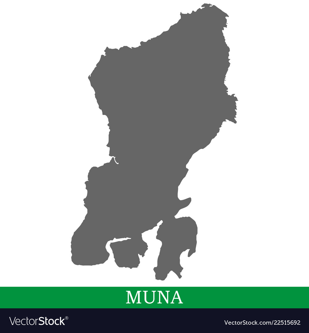 High quality map of island vector image High quality map of island
