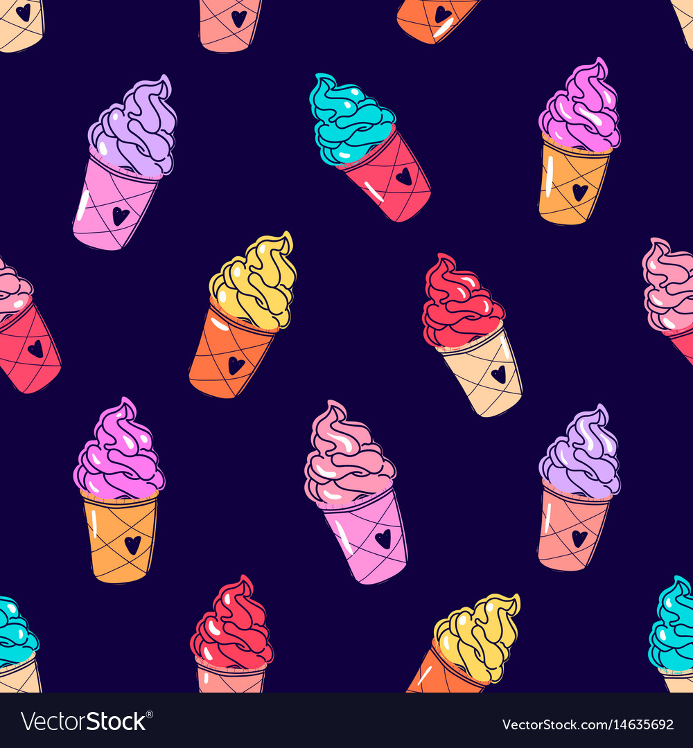 Ice cream pattern 5 dark