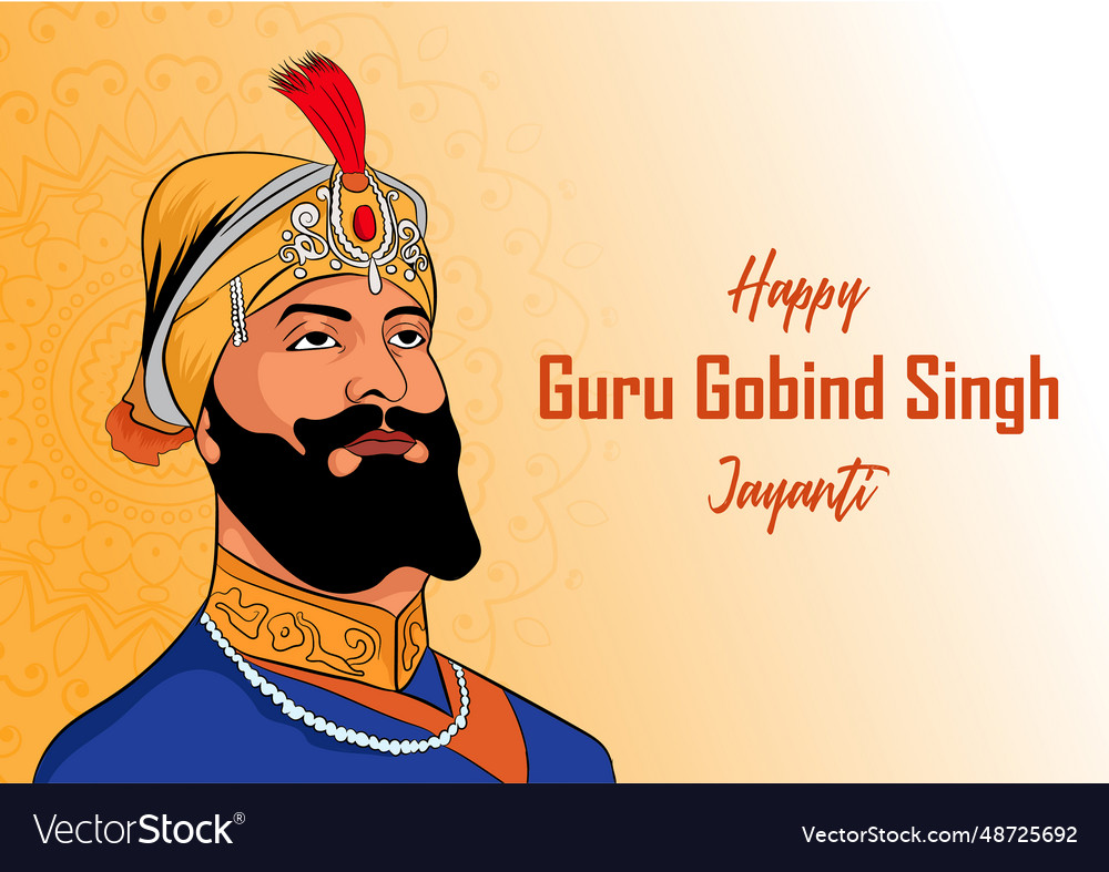 Image of guru gobind singh jayanti Royalty Free Vector Image