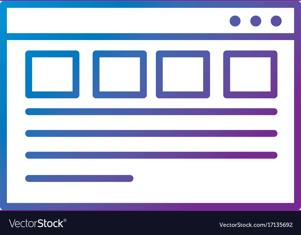 line webside page and global technology element vector image webside