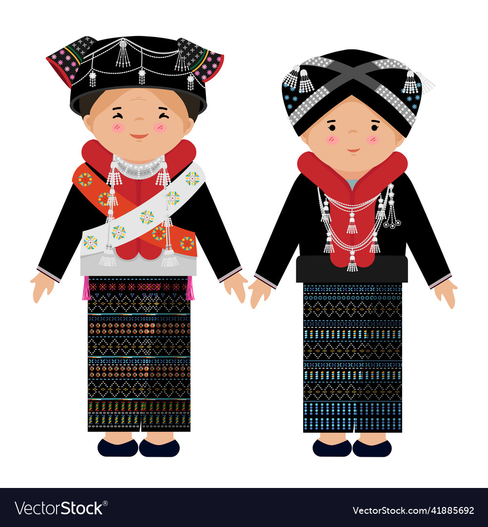 Mien people Royalty Free Vector Image - VectorStock