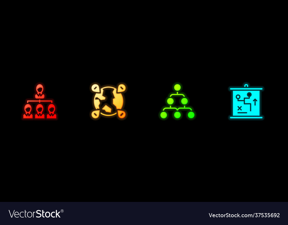 Set hierarchy organogram chart location Vector Image Set hierarchy organogram chart location