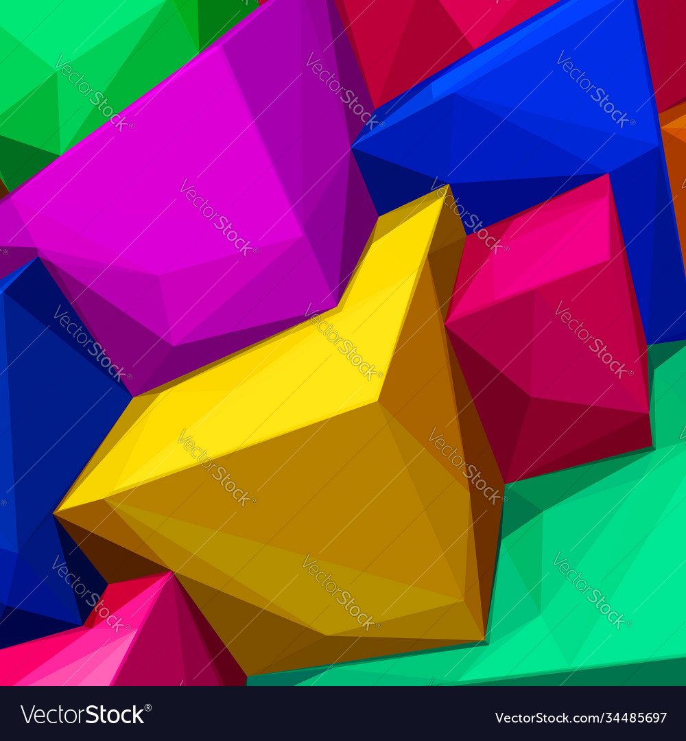 Abstract background with colorful cubes vector image Abstract background with colorful cubes